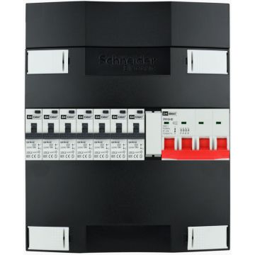 EMAT Schneider groepenkast 7 aardlekautomaten 3 fase 220x270 (BxH)