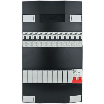 EMAT Schneider groepenkast 12 aardlekautomaten 1 fase 220x380 (BxH) 