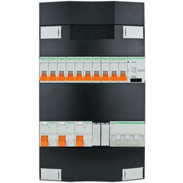 Schneider groepenkast 10 groepen + beltrafo 3 fase 220x380 (BxH)