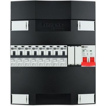 EMAT Schneider groepenkast 8 aardlekautomaten 1 fase 220x270 (BxH) 