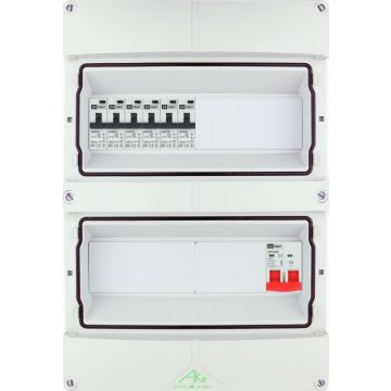 EMAT Schneider waterdichte (IP55) groepenkast 6 aardlekautomaten 1 fase 250x370 (BxH) 