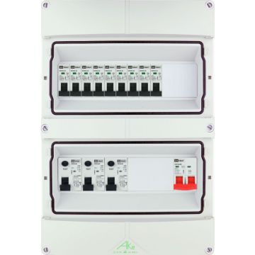 EMAT Schneider waterdichte (IP55) groepenkast 9 groepen 1 fase 250x370 (BxH) 