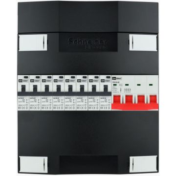 EMAT Schneider groepenkast 8 aardlekautomaten 3 fase 220x270 (BxH) 