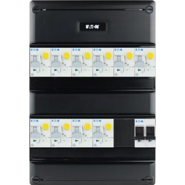 Eaton groepenkast 10 aardlekautomaten 1 fase 220x330 (BxH)