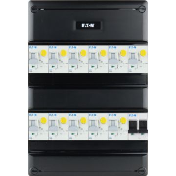 Eaton groepenkast 11 aardlekautomaten 1 fase 220x330 (BxH)