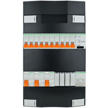 Schneider groepenkast 10 groepen + beltrafo 1 fase 220x380 (BxH)