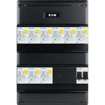 Eaton groepenkast 9 aardlekautomaten 1 fase 220x330 (BxH)