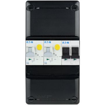 Eaton groepenkast 2 aardlekautomaten 1 fase 110x220 (BxH)
