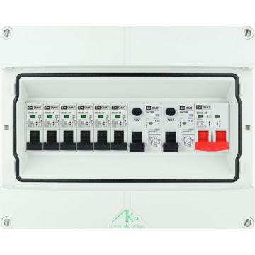 EMAT Schneider waterdichte (IP55) groepenkast 6 groepen 1 fase 250x200 (BxH)