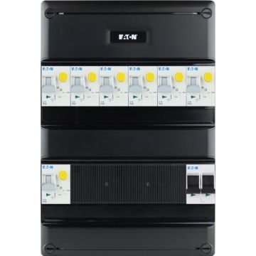 Eaton groepenkast 7 aardlekautomaten 1 fase 220x330 (BxH)