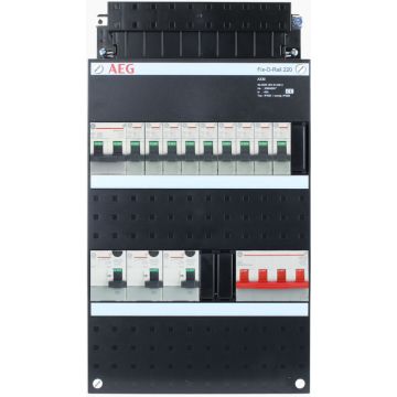 AEG groepenkast 9 groepen + fornuis 3 fase 220x390 (BxH)