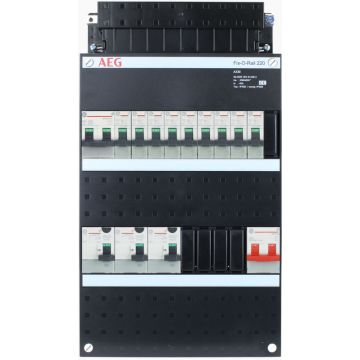 AEG groepenkast 9 groepen + fornuis 1 fase 220x390 (BxH)