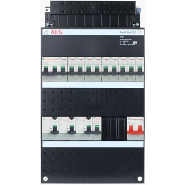 AEG groepenkast 11 groepen + fornuis 1 fase 220x390 (BxH)