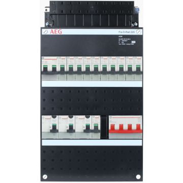 AEG groepenkast 11 groepen + fornuis 3 fase 220x390 (BxH)