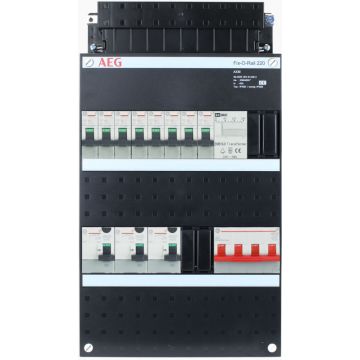 AEG groepenkast 8 groepen + beltrafo 3 fase 220x390 (BxH)