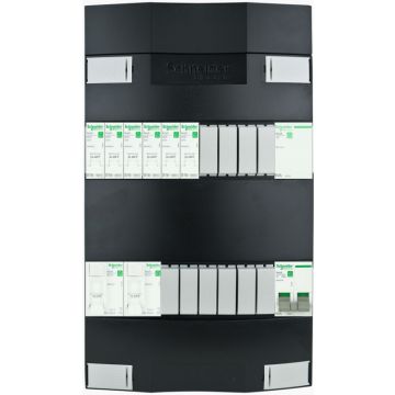 Schneider groepenkast 6 groepen + beltrafo 1 fase 220x380 (BxH)