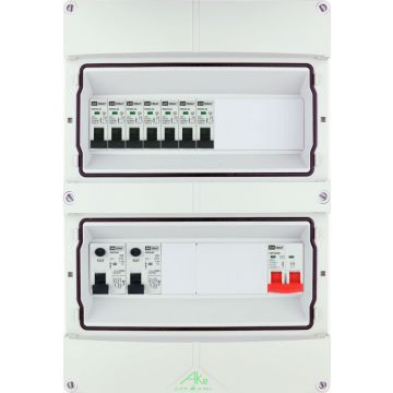 EMAT Schneider waterdichte (IP55) groepenkast 7 groepen 1 fase 250x370 (BxH) 