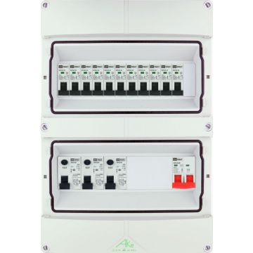 EMAT Schneider waterdichte (IP55) groepenkast 11 groepen 1 fase 250x370 (BxH) 