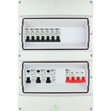 EMAT Schneider waterdichte (IP55) groepenkast 7 groepen 3 fase 250x370 (BxH) 