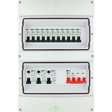 EMAT Schneider waterdichte (IP55) groepenkast 11 groepen 3 fase 250x370 (BxH)