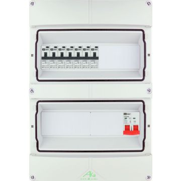 EMAT Schneider waterdichte (IP55) groepenkast 7 aardlekautomaten 1 fase 250x370 (BxH) 