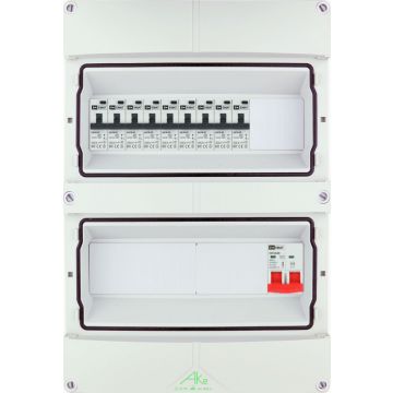 EMAT Schneider waterdichte (IP55) groepenkast 9 aardlekautomaten 1 fase 250x370 (BxH) 