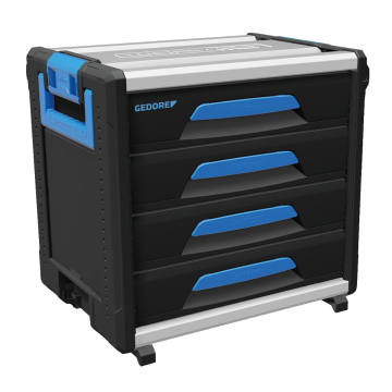GEDORE gereedschapskist workMo B2 met 4 laden H6 385x505x525 - zwart (1110 WM 24