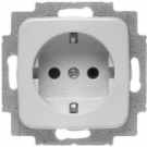 ABB Busch-Jaeger inbouw stopcontact met randaarde 1-voudig - alpin wit (20 EUC-214-503)