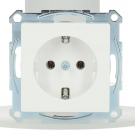 Merten by Schneider Electric systeem M SCHUKO wandcontactdoos met steekklemmen - actief wit glanzend (MTN2301-0325)