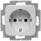 EMAT stopcontact inbouw 1-voudig randaarde - creme (EMATS000)