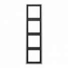 JUNG afdekraam 4 voudig - LS range aluminium (AL2984)