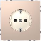 Schneider Electric D Life wandcontactdoos met kinderbeveiliging - champagne metallic (MTN2300-6051)