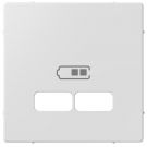 Merten by Schneider Electric systeem M centraalplaat voor USB - actief wit (MTN4367-0325)
