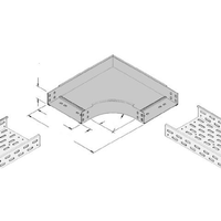 Niedax Kleinhuis kabelgoot bocht 90 graden voor 100 mm breed RES60.100