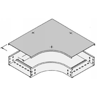 Niedax Kleinhuis kabelgoot deksel voor bocht 90 graden inclusief draaisluiting voor 300mm breed (161403)