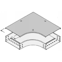 Niedax kabelgoot RESDV deksel bocht 90 graden met draaisluiting staal 300mm (161403)