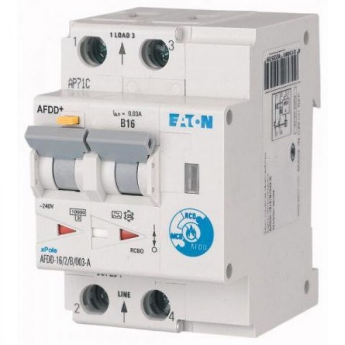 Eaton vlamboogdetectie 16A 2P C-kar 10mA direct (187210)