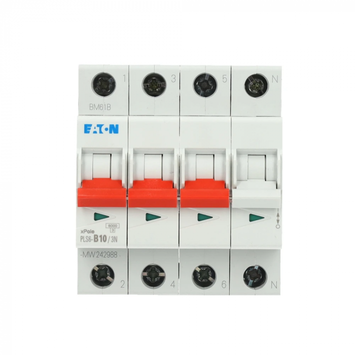 Eaton Installatieautomaat 10A 3P-N B-kar (242988)