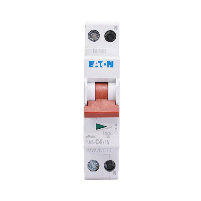 Eaton installatieautomaat 1-polig+nul 4A C-kar (263170)