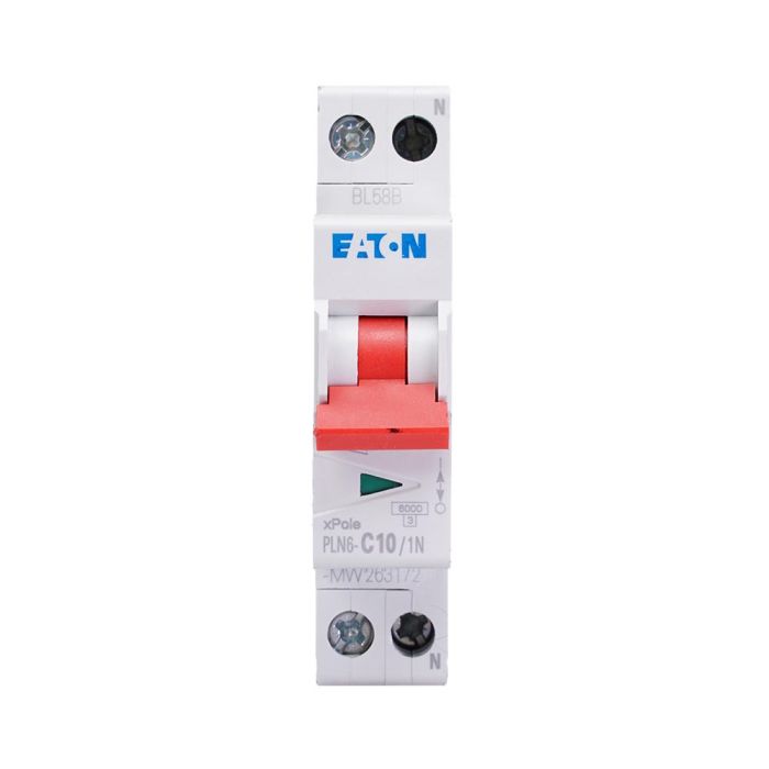 Eaton installatieautomaat 1-polig+nul 10A C-kar (263172)