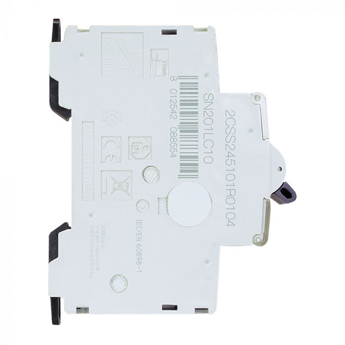 ABB installatieautomaat 1-polig+nul 10A C-kar (2CSS245101R0104)