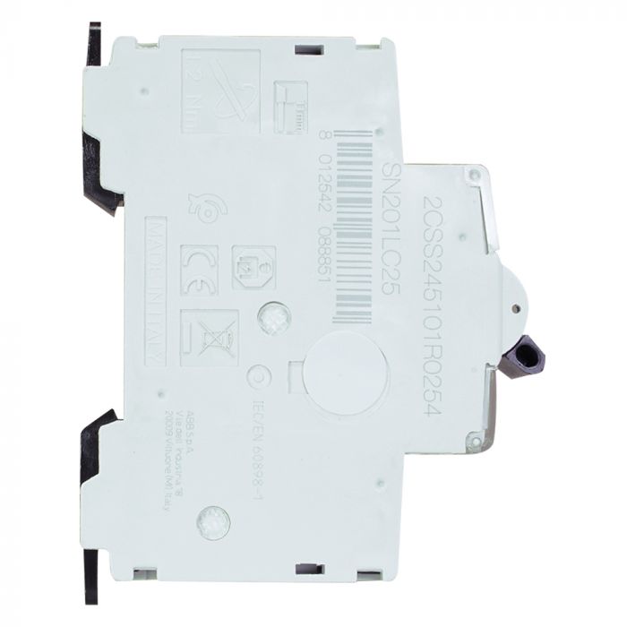 ABB installatieautomaat 1-polig+nul 25A C-kar (2CSS245101R0254)