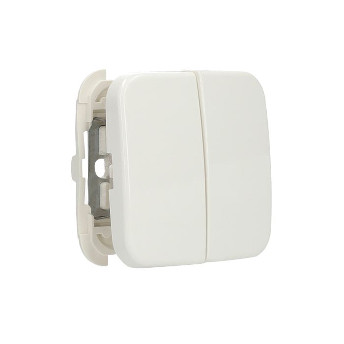 EMAT serieschakelaar wip/knop - wit (EMATS016)