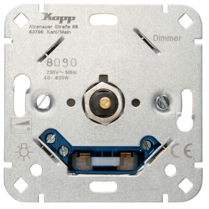 Kopp sokkel inbouw drukdraai dimmer wisselschakelaar rl 40600w