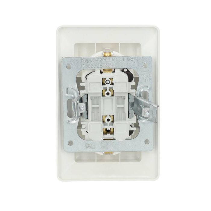 Kopp stopcontact 2-voudig met randaarde schroefklem - HK02 wit (917213007)