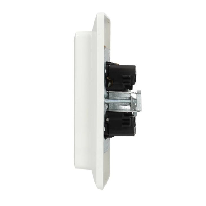 Kopp stopcontact 2-voudig met randaarde en kinderbeveiliging half opbouw - HK02 wit (927713009)