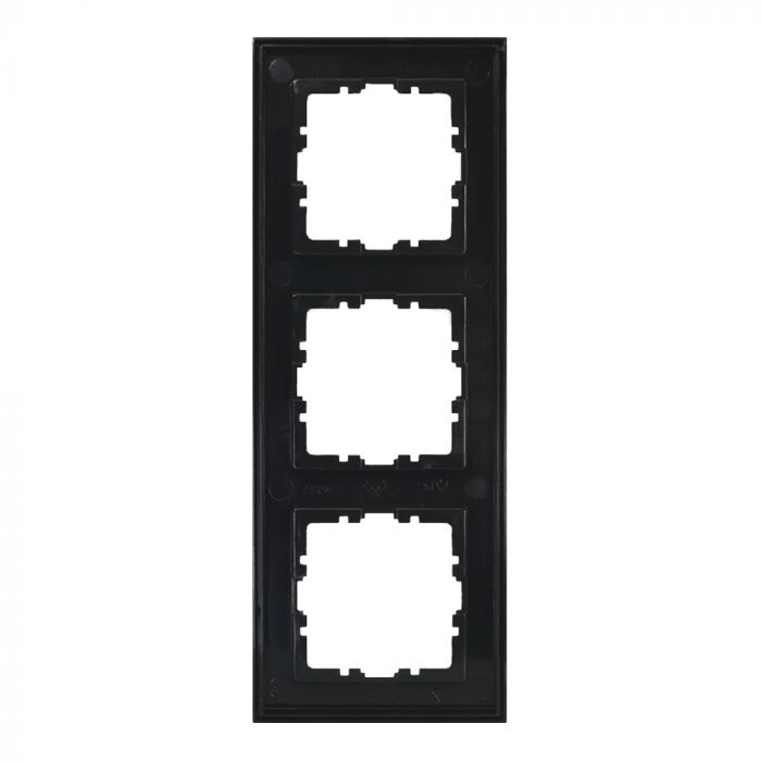 EMhub Quadro55 (by Kopp) afdekraam 3-voudig - zwart mat (4088090)