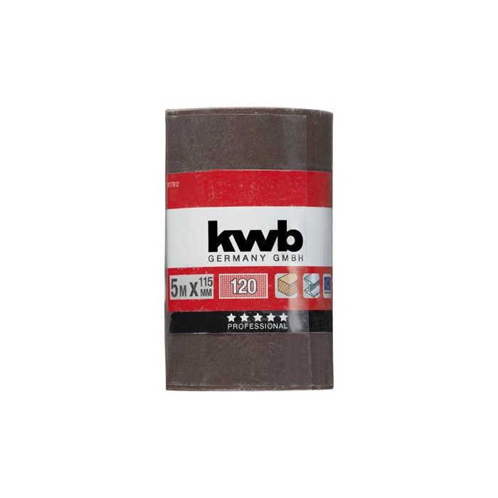 KWB schuurpapier op rol Korund schuurrol 115mm K120 - 5 meter (KWB817812)