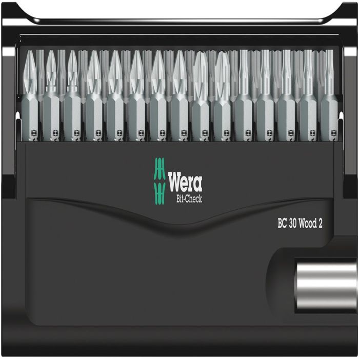Wera bitset universeel met houder en cassette Bit-Check 30 Wood - 30-delig (05057432001)