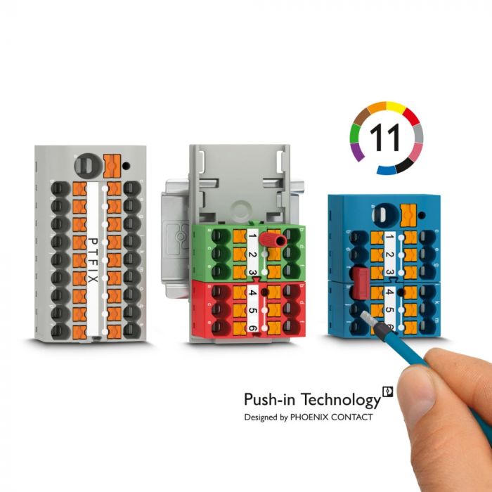 Phoenix Contact rijgklem met push-in aansluiting 19-draads 2.5mm2 - paars per 8 stuks (PTFIX 6/18X2,5 VT)